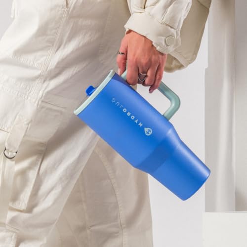 image for HydroJug Traveler - 32 oz Water Bottle with Handle & Flip Straw - Fits