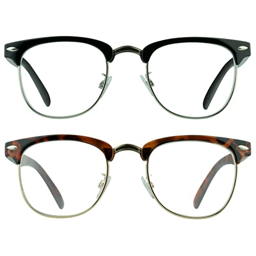 proSPORT Multifocal Progressive 3 Magnifications in 1 Lens No Line Computer Gaming Reading Glasses for Men & Women (Kennedy - Black & Tortoise/Med to Large, 1.50, multiplier_x)