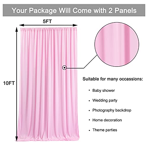Cortinas Fondo Fotográfico Rosa 10ft x 10ft sin Arrugas miniatura 6