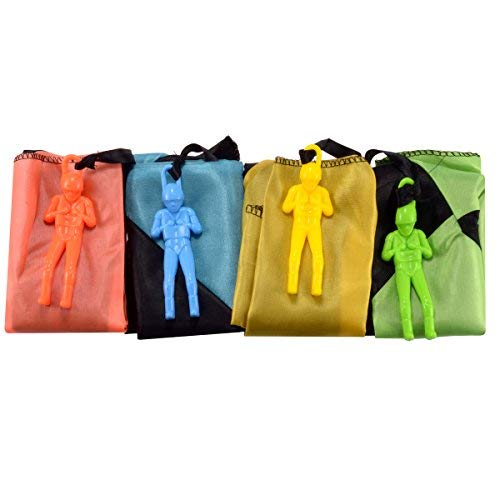 Parachute Toy, Tangle Free Throwing Toy Parachute, Outdoor Children's Flying Toys, No Battery nor Assembly Required (4 Pieces Set)