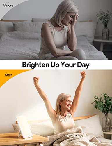 Light Therapy Lamp, Mediacous Uv-Free 10000Lux Therapy Light With 4 Brightness Levels & Color Temperature, Happy Lamp Mood Light With 4 Timer & Memory Function, Touch Control & Compact Size #TOP7