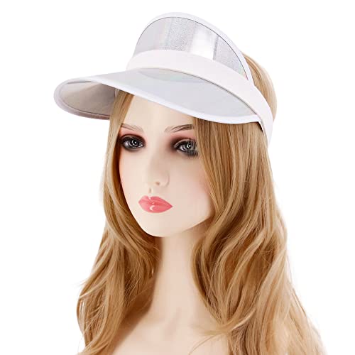 Image of Surkat Plastics Clear Sun Visors UV Protection Hat Cap Headwear Sunhat for Golf Tennis Beach Cycle