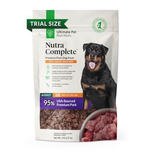 ULTIMATE-PET-NUTRITION-Nutra-Complete-Freeze-Dried-Raw-Dog-Food-Veterinarian-Formulated-with-Antioxidants-Prebiotics-Amino-Acids-5-Ounce-Pork ULTIMATE PET NUTRITION Nutra Complete Freeze Dried Raw Dog Food Veterinarian Formulated with Antioxidants Prebiotics Amino Acids 5 Ounce Pork
