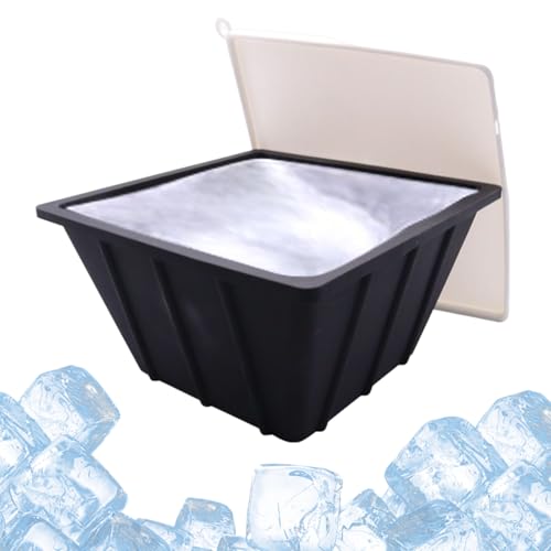 Molde de hielo de inmersión fría | Molde de silicona para tina fría - Bandeja grande con tapa, molde enfriador de agua para mujeres, hombres, adultos, atletas, esposo, padre