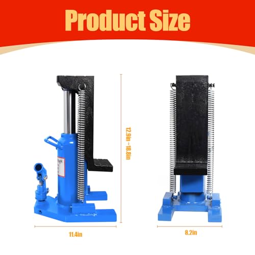 CETIVENO 10T Toe Jack, Lift Hydraulic Machine, Toe Jack Lift with Manual Hand Pump, Air Hydraulic Toe Jack Heat-Treated Steel, Yellow (20T)