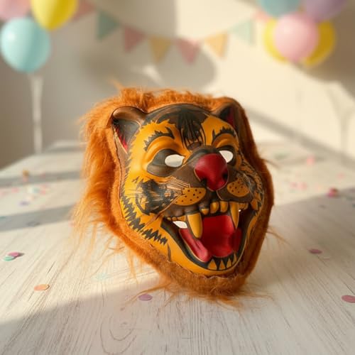 Image of eCraftIndia Plastic Animal Face Mask for Holi Halloween Party | Perfect for Kids Children Young Adults | Pack of 1