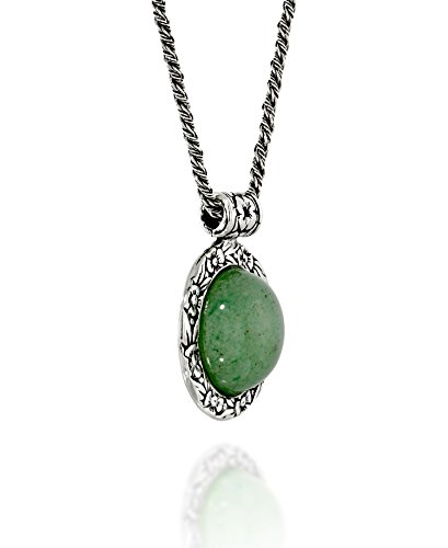 image for Stera Jewelry Round Floral Design 925 Sterling Silver Necklace with Gr