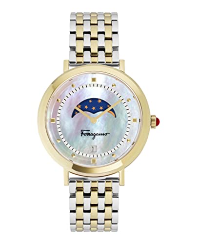 Salvatore Ferragamo Logomania Moon Phase Two-Tone Watch #TOP21