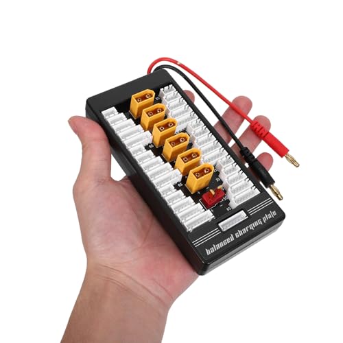Placa de carga paralela con conector banana 4.0mm resistente al calor para Lipo 4