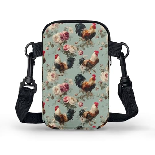 Image of Hawaiian Tribal Small Crossbody Bags for Women Cell Phone Bag Purse, Sea Turtle Zipper Sling Purses Shoulder Bag