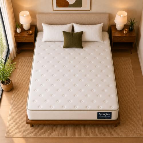 Image of Springtek Supernova Premium Hybrid Latex Mattress Queen Size 75x60 | Medium Firm 6 Inches 100% Natural GOLS Certified Pincore Dunlop Latex Mattresses | 3 Layer HD Foam Orthopedic Bed Gadda|75x60 Inch