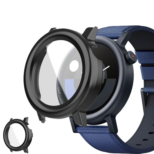 UIUIKA For CMF by Nothing Watch Pro 2 �J�o�[ CMF Watch Pro 2 �ی�P�[�X �����K���X�t�B����&PC�t���[�� �����h�~ �Ռ��z�� �X�N���b�`�h�~ �h�o�h�� �w��h�~ �y�ʔ��^�݌v�i�u���b�N)