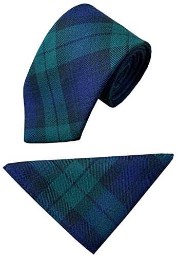 Corbata y pañuelo Black Watch para hombre