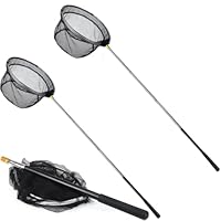 LATERN 2 Stück Schmetterlingsnetz Fischerkescher, 170cm Teleskop Schmetterlingsnetz Fischernetz Pool Laubkescher - Ausziehbar von 66 bis 172cm für Schmetterling Vogel Fisch Fangfreigabe