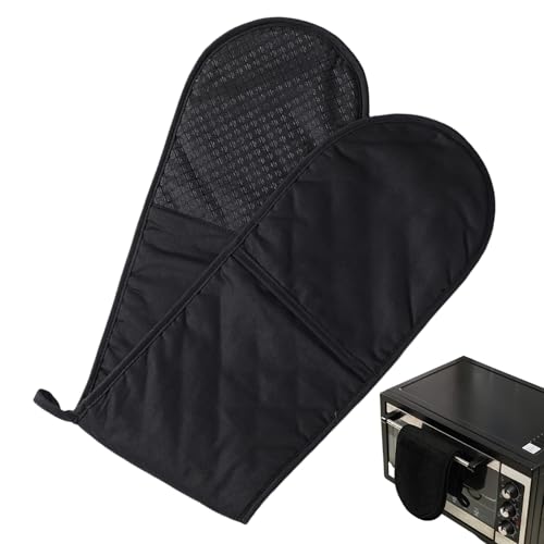 Guanti da forno doppi, guanti extra lunghi resistenti al calore, design trapuntato collegato, copertura antiscivolo, comoda protezione per le mani, accessorio da cucina di alta qualità per cucinare e