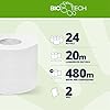 Papernet Bio Tech - Carta Igienica, 1 Confezione da 24 Rotoli in Pura Cellulosa da 19,8 m Ciascuno, Combatte Naturalmente i Batteri Patogeni, 2 Veli, 180 Strappi da 9,5x11cm