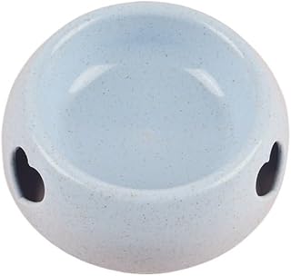 Cuenco de plástico para arroz, cuenco individual para gatos, práctico y ligero, bonito y ligero, botella de agua (azul, S)