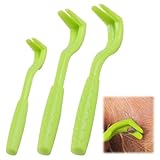 LEPZUR Zeckenzange 3 Stück Zeckenhaken Zeckenentferner Grün S M L Premium Zeckenschutz Für Hund...