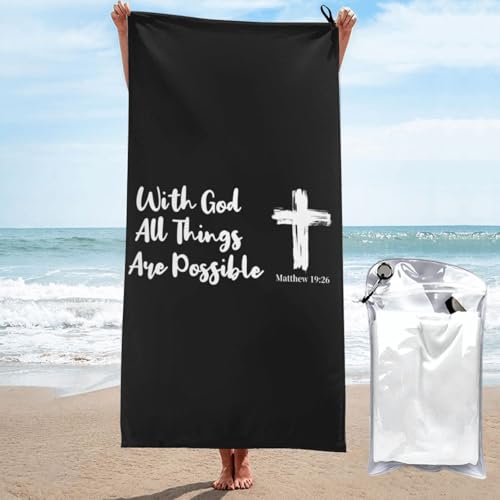 Serviette de sauna sans sable et légère 70x140cm drap de plage microfibre chrétien