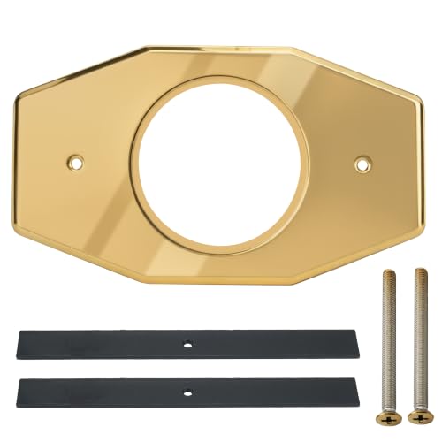 A502-26 One-Hole Remodel Cover Plate for Moen and delta shower valve plate (1, Gold)