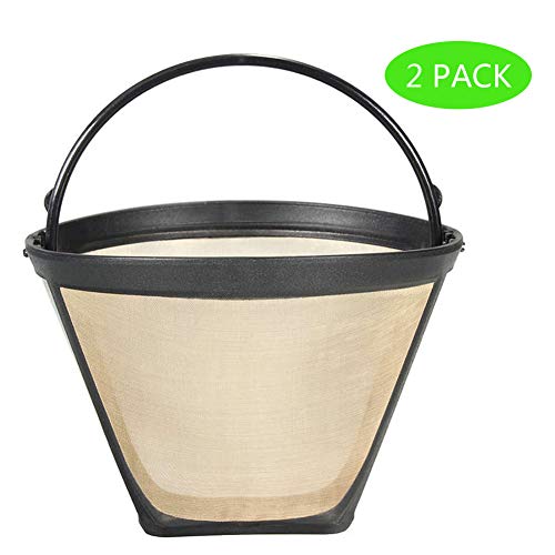 2PCS #4 Cone Reusable Coffee Filters for Ninja, Hamilton Beach Coffee Maker
