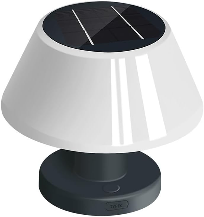 Wooden Bedside Lamp Dimmable for Outdoor/Indoor, 4500K Warm White Wireless Solar Waterproof USB Rechargeable Desk Light