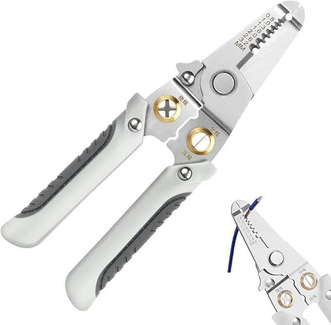 6 in 1 & 7 IN 1 Multifunctional Wire Stripper Tool For Electrician & Cable Stripping Pliers Stainless Steel Mini pocket Repair Tool For Cutting and Crimping (6 in 1 Wire Stripper) (B0DG33CQ75) Amazon Price History, Amazon Price Tracker