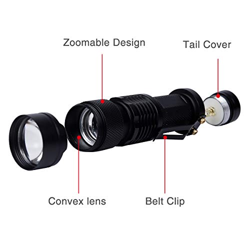 Kunhe Small Mini Single Mode Led Flashlights Aa Battery 1 Mode Flashlight Pack Of 6 #TOP3