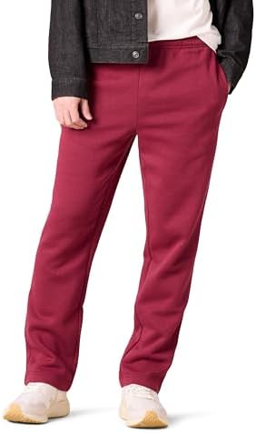 Amazon Essentials Men's Relaxed Fit Fleece Open Bottom Sweatpant with Elastic Waistband, Lounge Pants (Available in Big & Tall)