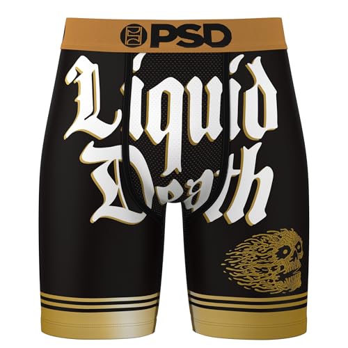 PSD Men's Liquid Death Boxer Briefs - Breathable and Supportive Men's Underwear with Moisture-Wicking Fabric
