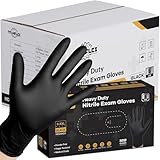 TitanFlex Disposable Nitrile Exam Gloves, 6-mil, Black, Medium 1000-ct Case, Heavy Duty Disposable Gloves, Cooking, Mechanic, Latex Free, Food Safe
