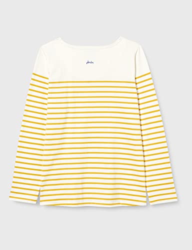 Joules Womens Long Sleeve Jersey Top T Shirt, Gold Dog Embroideries, 6 Us #TOP2