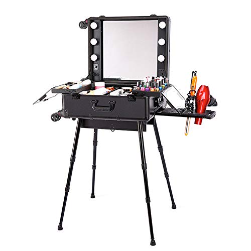 Kosmetikkoffer, Make-up Koffer, Schminkkoffer, Beauty Case, Aufbewahrung für Make up, Nagellack, schwarz – Bild 3