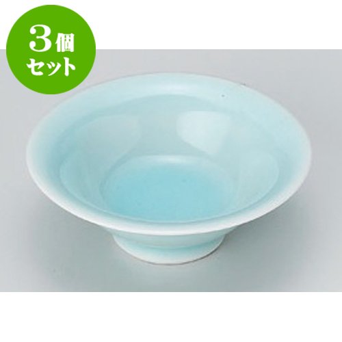 せともの本舗Set of 3 Small Blue Horizon Delicacies [4.0 x 1.5 inches (10.2 x 3.7 cm)] for Restaurants, Inns, Japanese Tableware, Restaurants, Commercial Use