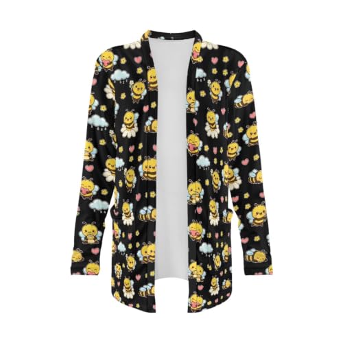Image of Forchrinse Red Ladybug Cardigan for Women Causal Long Sleeve Open Front Cardigans Sweater Fashion 2024 Fall Coat with Pockets