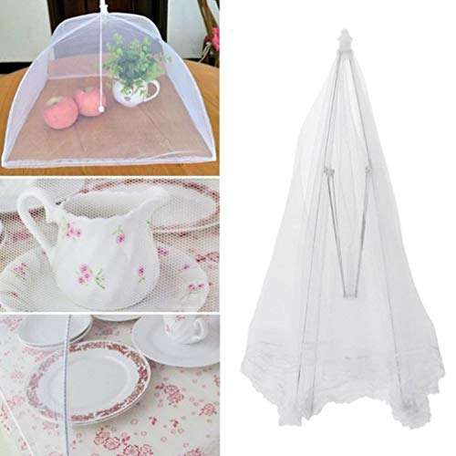 Cabilock 2 peças de tela de tela pop-up capa de comida, guarda-chuva, protetor de alimentos dobrável