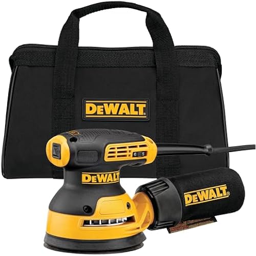 DEWALT Random Orbit Sander, Variable Speed, 5-Inch (DWE6423), Power Source Corded Electric