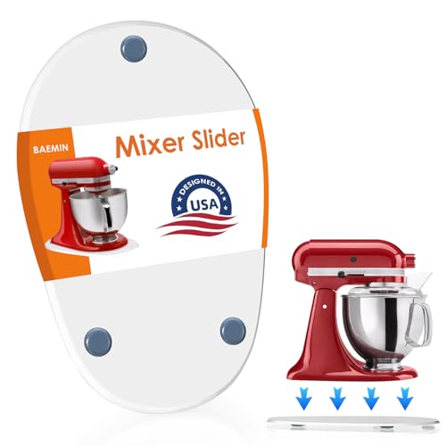 Baemin Thickened Acrylic Mixer Slider, 5-8QT, White
