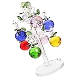 Decoración de frutas de cristal: es hermosa y moderna, agrega una sensación de a su hogar, se puede usar para la decoración del hogar, regalos, árbol de cristal para