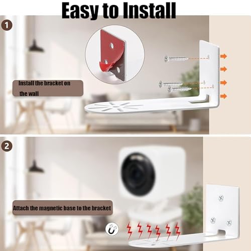 Miniatura 3 de Sixhaobu 2pcs Soporte Camara Vigilancia Tapo Montaje Pared Universal Para Cámara De Techo En Forma L Cámara Metálico Accesorios Cámara Vigilancia Sistema Seguridad