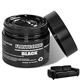 Flintronic Leder Reparatur Set Schwarz 50ml, Flüssigleder Lederfarbe, Kunstleder reparatur, für Ledercouch, Vinyl Möbel, Sofa, Autositze, Lederpflege & Farbauffrischung, bei Kratzern und Verfärbungen