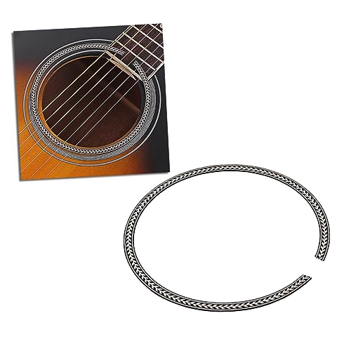 Veemoon Elegant Guitar Sound Hole Inlay 107.5mm Guitar Rosette Decals Easy Install for Acoustic