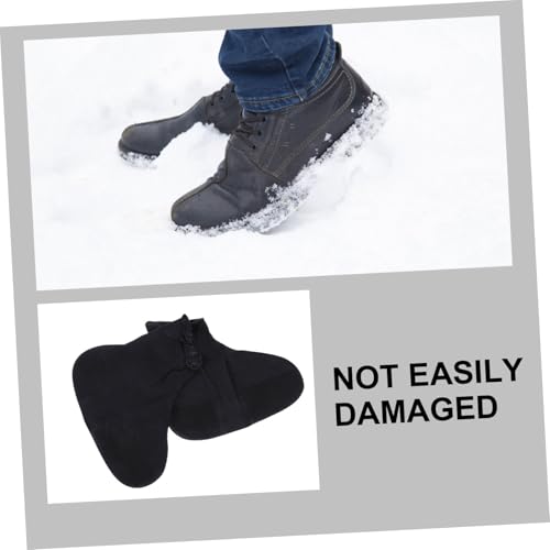 Cubierta impermeable para calzado de ciclismo, protector de botas para lluvia, antideslizante, reutilizable, color negro miniatura 3