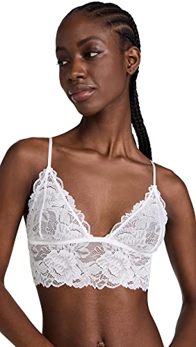 Free People Women's Everyday Lace Longline Bralette, Ivory, White, M
