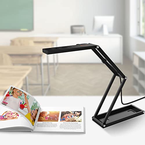 VIISAN P4U, 4K 13MP Document Camera & Webcam with Auto-Focus, 1080P 60FPS,Foldable Visualiser Camera Built-in Microphone and LED, Intuitive Software Multi-Jointed Design For Online Teaching Learning