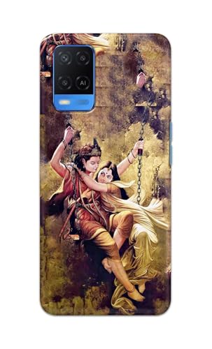 Image of Printed Hard Back Cover for Oppo A54 4G Back Cover (Radha Krishna Love -J1) -190724(EA)