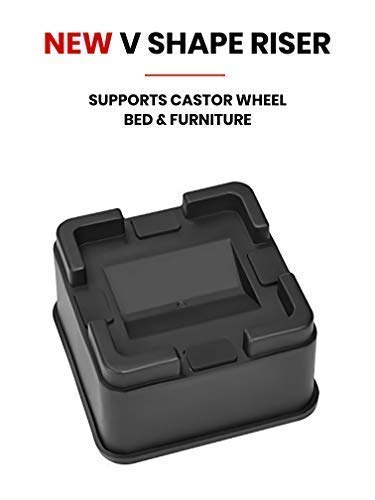 Iprimio Stackable Furniture Risers, Fits Caster Wheels - Square, 2 Inch Lift, Heavy Duty, 6 Pack, Up To 8000Lbs - Bed Raising Blocks - Safe, Sturdy Bed Lifts For College Dorm Rooms, Couches, Desks #TOP1