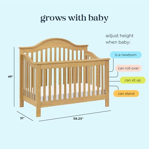 Image of DaVinci Jayden 4-in-1 Convertible Crib, GREENGUARD Certified, Honey