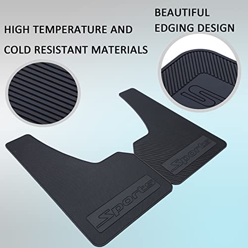 Image of Car Mud Flaps Universal Sport Car Styling Rubber Mud Guards (18 * 17 * 0.2, 4pcs)