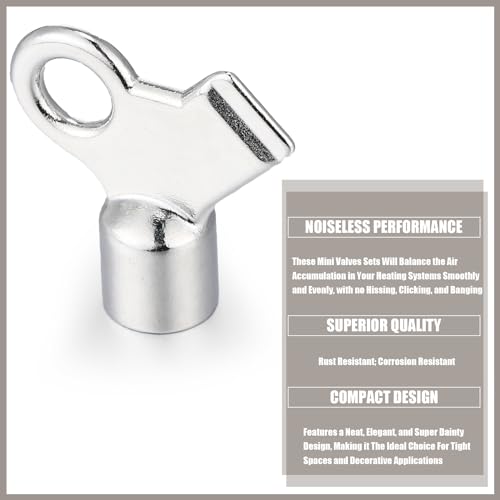 Gisafai MUL-GISAFAI-4284 10 Pcs Radiator Bleeding Air Valve Key Metal Radiator Keys Copper Alloy Gas Valve Key Radiator Bleed Keys thumb #4